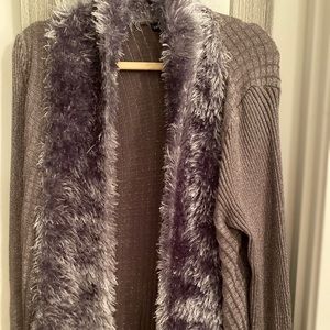 Fur trimmed Cardigan